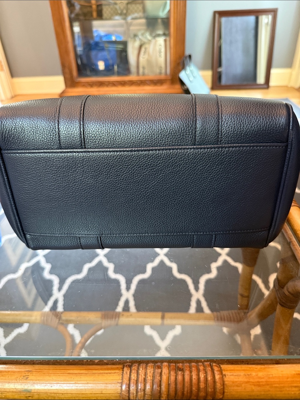 Navy blue Mulberry Small Bayswater Satchel - Picture 3 of 4